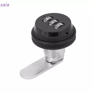Khóa kết hợp mật khẩu SAIA, Camlock kết hợp màu bạc & đen Chrome, Hợp kim kẽm kết hợp kỹ thuật số Bảo mật lưu trữ khóa Combi 3 chữ số