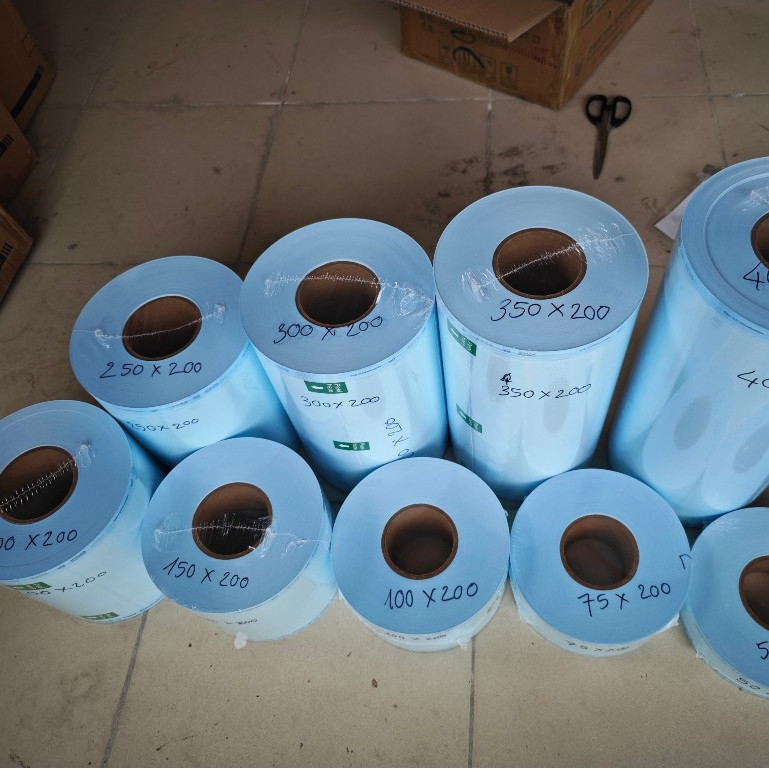 YLDENT Túi hấp tiệt trùng y tế 30cm 25cm 20cm 15cm 10cm 7,5cm ( Hàng Xuất VAT)