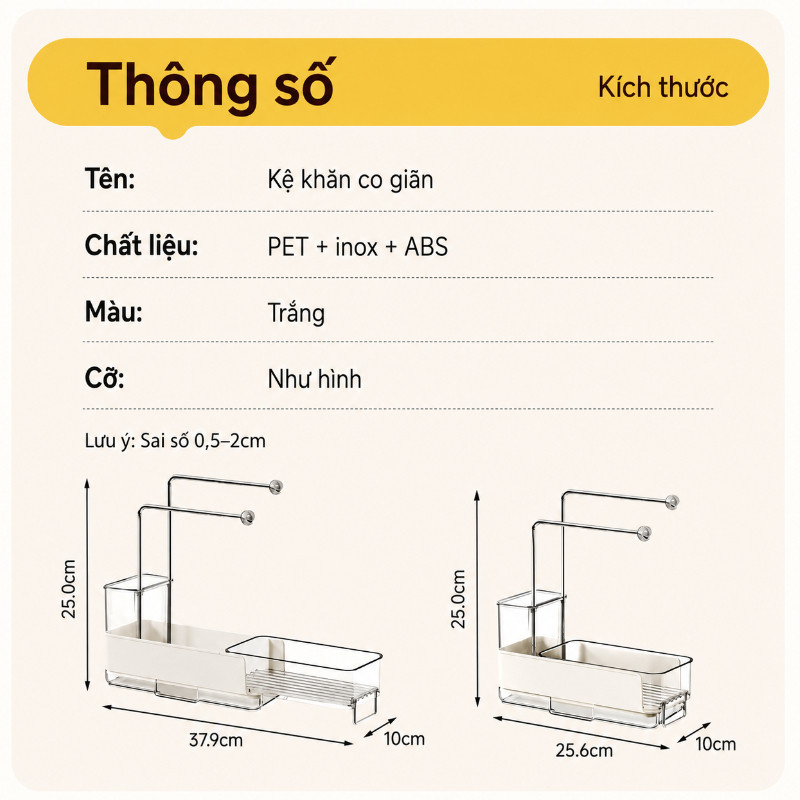 Giá Đỡ Khăn Nhà Bếp, Khay Thoát Nước, Kệ Để Đồ Rửa Chén, Thoát Nước Đa Chức Năng Bên Cạnh Bồn Rửa