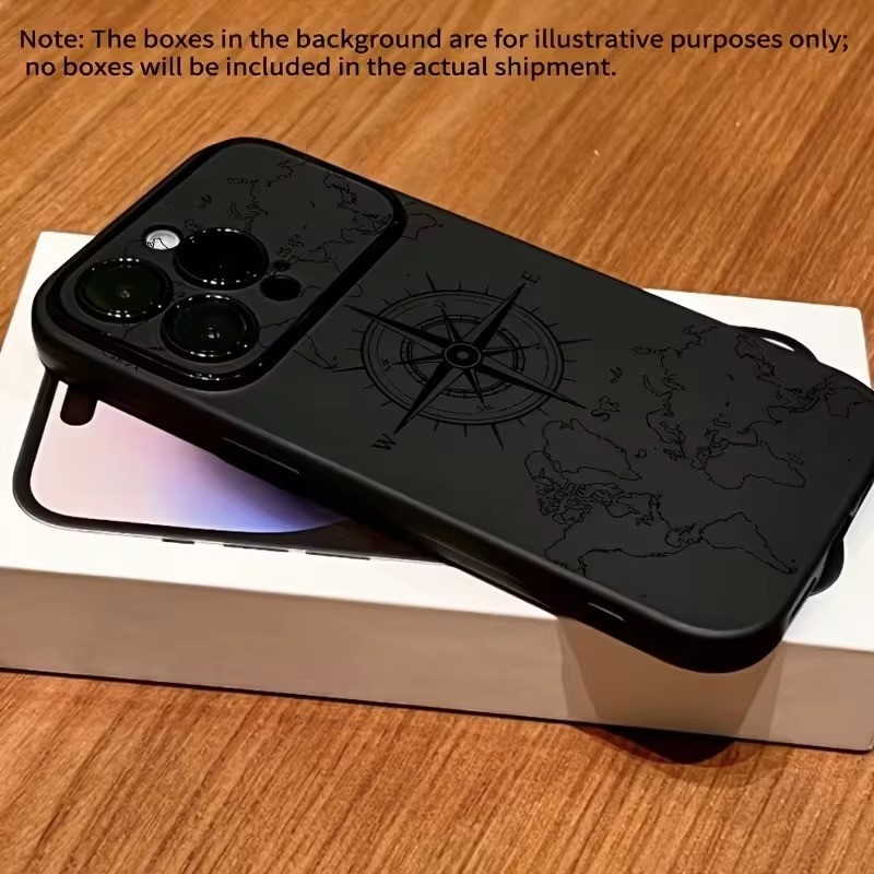 Ốp Điện Thoại Cho iPhone 11 Ốp Lưng iPhone 15 16 17 Pro Max 14 13 12 X XS XR Plus Sáng Tạo La Bàn Họa Tiết Chống Sốc Bìa Mềm