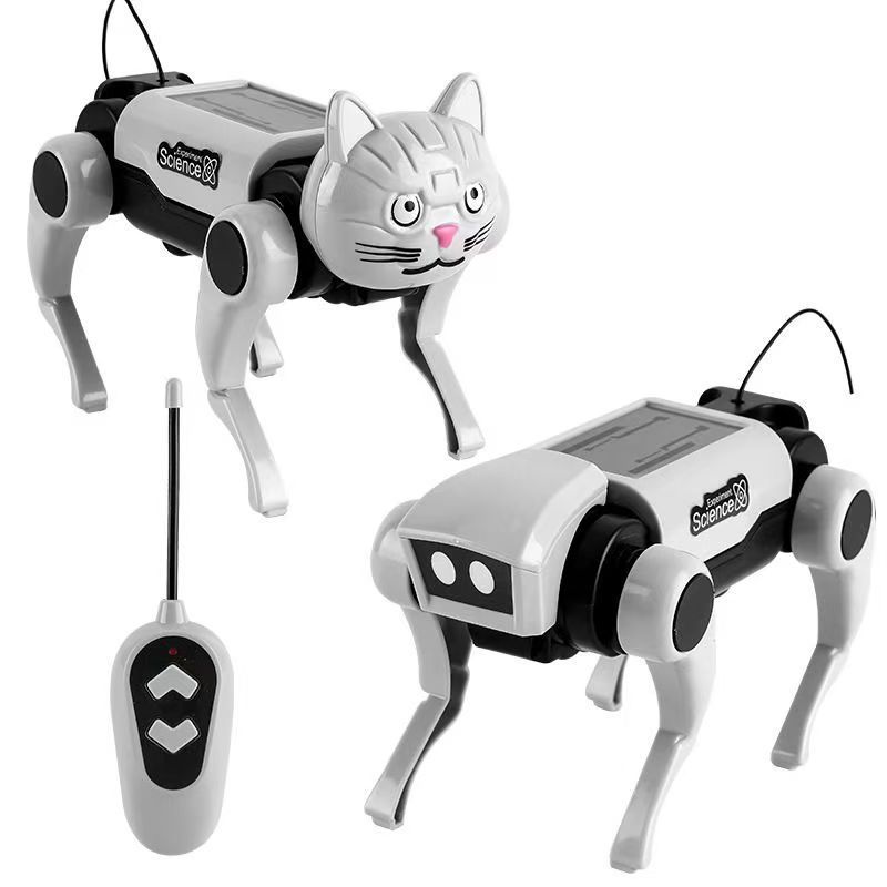 Trẻ em Điều khiển từ xa Cơ mèo DIY Kết hợp lắp ráp Robot đi bộ bằng điện Đồ chơi thú cưng cho chó