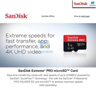 Thẻ nhớ MicroSDXC Sandisk Extreme Pro 32GB 64GB 128GB 256GB V30 A2 200MB/s, Bảo hành theo nhà sản xuất