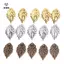 Thời Trang 50 Chiếc Lá Filigree Kim Loại Thủ Công Trang Sức DIY Phụ Kiện Mặt Dây Chuyền [Mina]