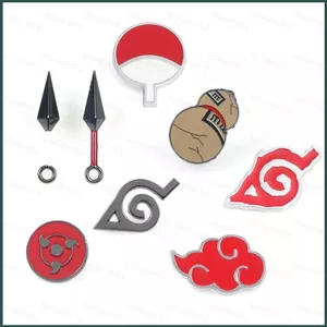 SQ Naruto Thổ Cẩm Osnake Maru Bầu Bay Tiêu Chuẩn Kuwu Konoha Mây Đỏ Viết Mắt Tròn Phong Cách Hợp Kim Epoxy Huy Hiệu