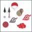 SQ Naruto Thổ Cẩm Osnake Maru Bầu Bay Tiêu Chuẩn Kuwu Konoha Mây Đỏ Viết Mắt Tròn Phong Cách Hợp Kim Epoxy Huy Hiệu