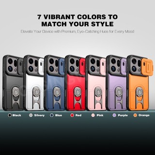 Ốp lưng Oppo Find X9 Pro X9S X9 5G 4G 360° Xoay Vòng Chân Đế Trượt Cửa Sổ Vỏ Điện Thoại Bảo Vệ Mặt Sau Chống Sốc
