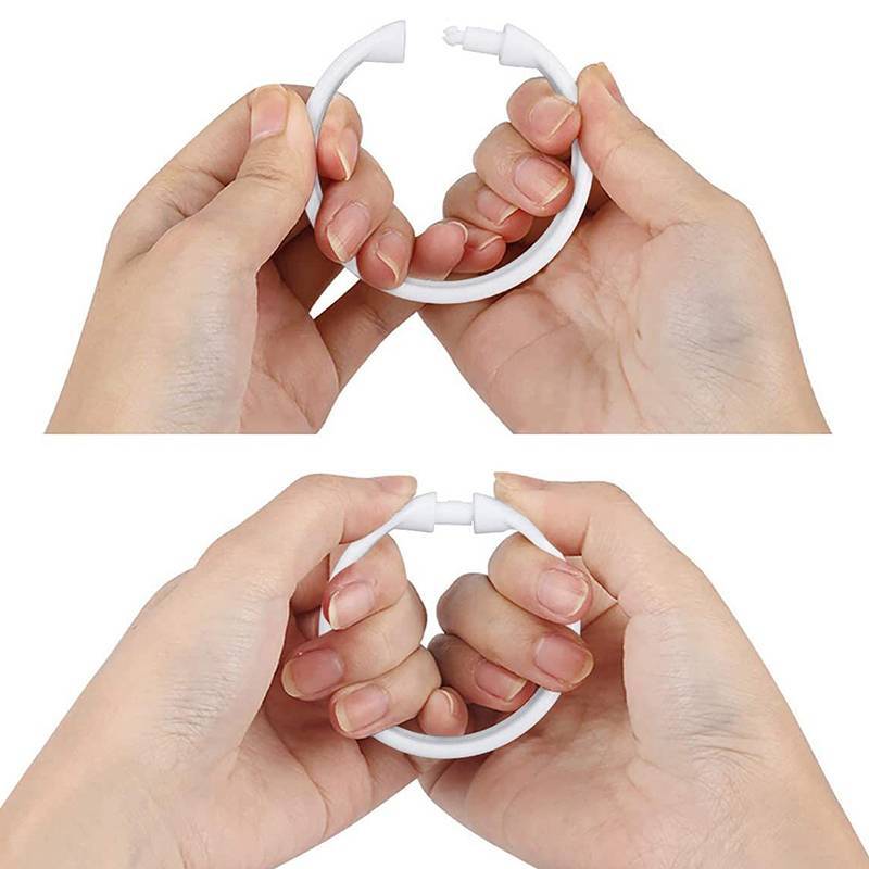 CMinYP bộ 12 vòng rèm mở tròn, kẹp rèm tắm cho rèm và thanh treo, Glory