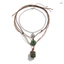 Vòng cổ đính cườm Boho có mặt dây chuyền - Trang sức cổ điển có thể điều chỉnh dành cho nữ