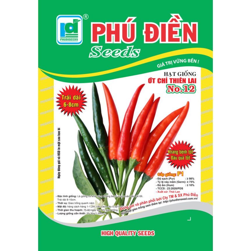 Hạt Giống Ớt Chỉ Thiên Siêu Sai Trái – Dễ Trồng, Năng Suất Cao, Trồng Chậu Tại Nhà