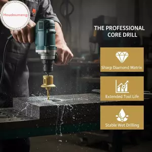 Hodou M10 Brazing Diamond Washbasin Core Khoan Bit Lỗ Dụng Cụ Mở Bàn Lưu Vực Dụng Cụ Cho Đá Granite Đá Cẩm Thạch Máy Khoan Ngói VN
