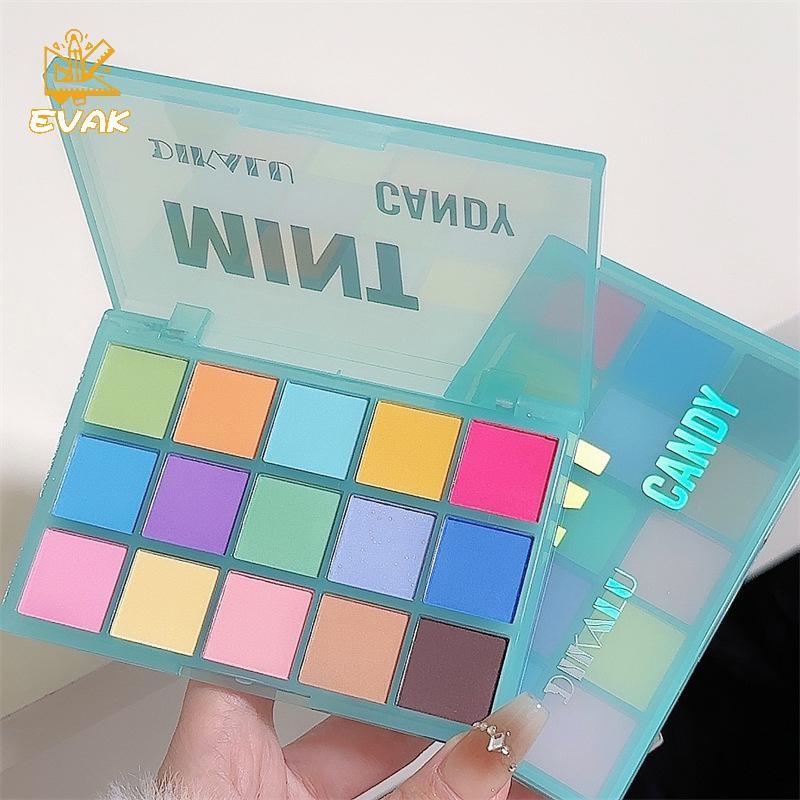 Bảng phấn mắt xanh 15 màu Alittlesetrtu với lớp hoàn thiện lấp lánh & mờ VN