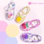 2025 Hoạt Hình Dễ Thương Công Chúa Pha Lê Con Gái Giữa Lớn Trẻ Em Sandal Thạch Flat Baotou Giày La Mã
