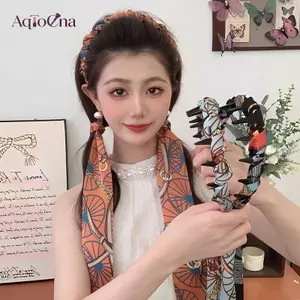 Ruy băng AqToCna, Làn sóng cổ điển có ruy băng hoa & b - Băng đô buộc tóc hiệu ứng vương miện cao có thể đảo ngược AqToCna