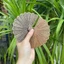 Gỗ đàn hương xanh 7,5cm Mặt dây chuyền quạt gấp bằng gỗ nguyên khối Đồ trang trí thủ công cổ điển