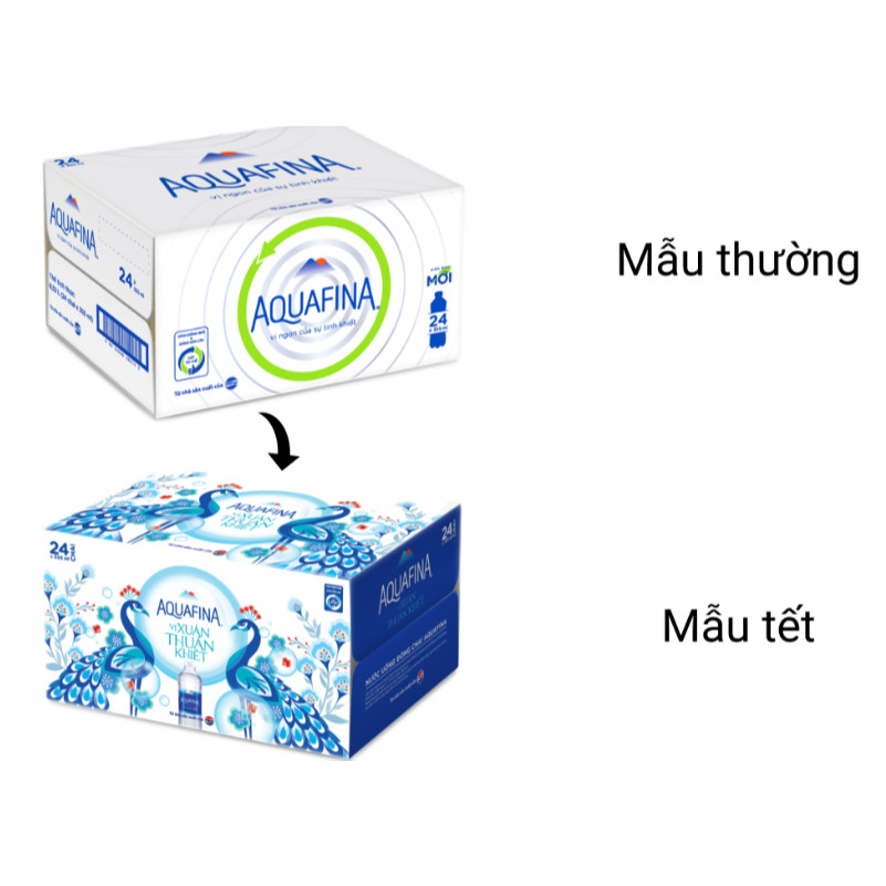 Thùng 24 chai nước tinh khiết  Aquafina  355ml