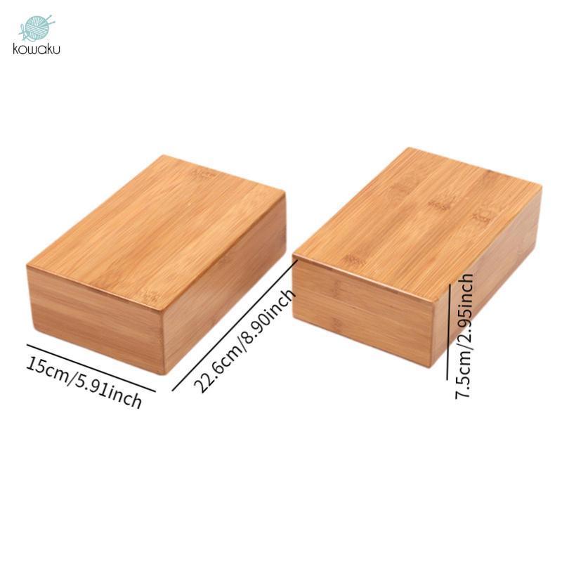 2x Khối Yoga Tre Cải Thiện Sức Mạnh, Cân Bằng Và Linh Hoạt Hỗ Trợ Gạch Cho Thể Thao Trong Nhà Squat Tập Luyện Kéo Dài Pilates