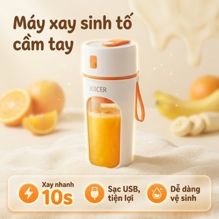 Máy xay [300 ml] mini cầm tay, làm sinh tố nhuyễn mịn tiện mang đi