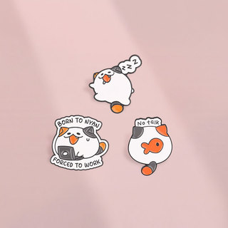 Dễ Thương Lười Mèo Men Thổ Cẩm Bộ Ngộ nghĩnh Sarcastic Nyan Mèo Ve Áo Pin Cho Ba Lô Quần Áo Phụ Kiện Quà Tặng Cho Mèo Những Người Yêu Thích