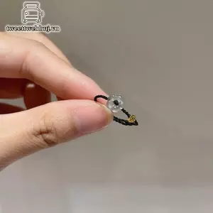 Tweeduj Cao Cấp Tối Giản Hoa Đồng Xu Dệt Nhẫn Hình Học Xoắn Rỗng Nhẫn Nữ Quyến Rũ Tiệc Cưới Trang Sức Quà Tặng VN