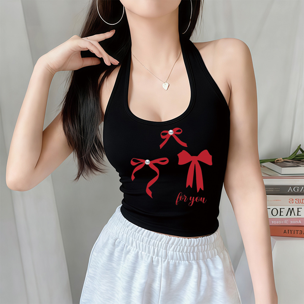 Áo Yếm Croptop Choàng Cổ Hở Lưng Ôm Body Nữ | Áo Thun | Cotton Thun Mềm Co Giãn | Tôn Dáng Gợi Cảm Sexy Siêu Hot Mới#098