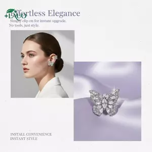 Springevenstar 1 Cặp Kẹp Tai Kim Cương Giả Cá Tính Cho Tai Nghe An Toàn Bule Phụ Kiện Cho Nghe Dài Springevenstar
