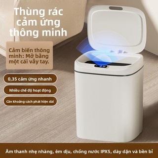 Thùng rác cảm biến nắp mở tự động dung tích lớn cho vệ sinh