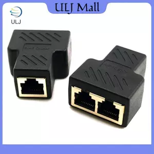 ULJ 1 Đến 2 Cách RJ45 LAN Ethernet Cáp Mạng Nữ Bộ Chia Kết Nối Adapter .