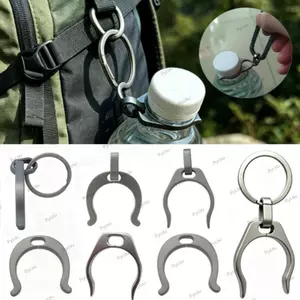 PYCOU Khóa Hợp Kim Titan, Móc Chai Thể Thao Màu Xám Bền Đẹp, Ánh Sáng Chất Lượng Cao Tiện Lợi Cắm Trại Đi Bộ Đường Dài Khóa Trang Trí Nhà