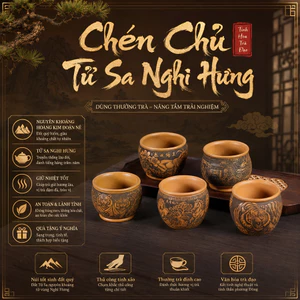 CHÉN CHỦ TỬ SA NGHI HƯNG CAO CẤP DÙNG THƯỞNG TRÀ NGUYÊN KHOÁNG HOÀNG KIM ĐOẠN NÊ (DUNG TÍCH TỪ 140 ML TỚI 220 ML)