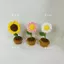Thành Phẩm Phong Cách Mini Giả Hoa Handmade Len Đan Móc Mini Bó Hoa Trang Trí Xe Móc Bó Hoa