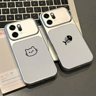 Ốp Lưng PBZZ Cho OPPO Reno 14 pro reno14 Reno 14F 5g Vỏ Điện Thoại Lo Âu Vỏ Mềm Silicon Chống Sốc Thiết Kế Mới Thẩm Mỹ Cặp Đôi Mèo Hoạt Hình Dễ Thương DSCYGT1