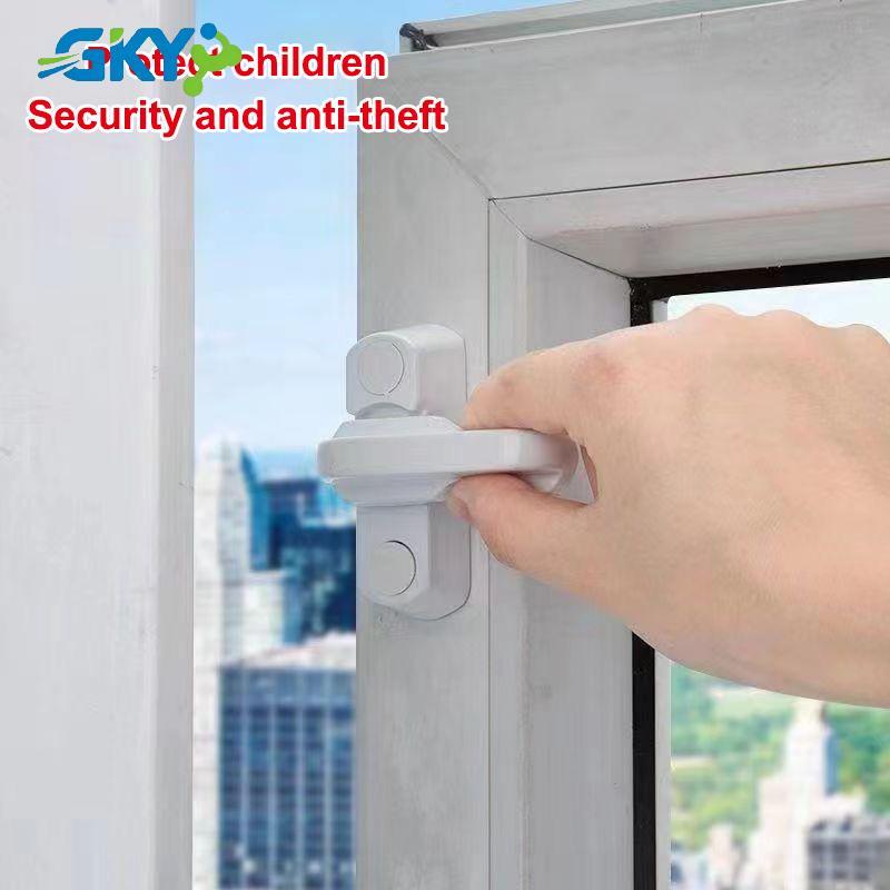 GKY 2 / 3 / 5 Cái T-los Nhựa Upvc An Toàn Cho Trẻ Em Cửa Sổ Sash Lo Cần An Toàn Tay Cầm Quét Chốt Ban Công Lo GKY