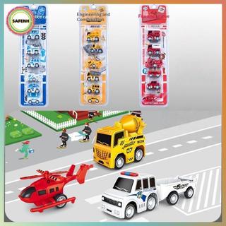 SAFENH Urban Pull-Ba Fire Tru Toy: Quà tặng mô hình xe xây dựng cho trẻ em VN
