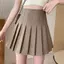 Xuân Hè Mỏng Cao Cấp Ôm Hơn Phong Cách Preppy Màu Xám Phù Hợp Với Váy Ngắn Xếp Ly Váy