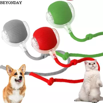 Đồ chơi bóng mèo điện BEYONDAY, Đồ chơi mèo thông minh có thể sạc lại tự động, Đuôi chuột bắt chước lăn nhanh ngộ nghĩnh trong nhà Mèo con Teaser Đồ chơi trò Đồ dùng cho thú cưng
