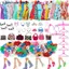 MỚI Ngẫu Nhiên 35 Cái / bộ Phụ Kiện Búp Bê Cho 30cm 1 / 6 Búp Bê Giày Đầm Kính Nelace SKY