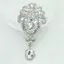 AN.MART Bạc Hoa Lớn Cô Dâu Thổ Cẩm Kim Cương Giả Pha Lê Diamante Cưới Thổ Cẩm Pin VN