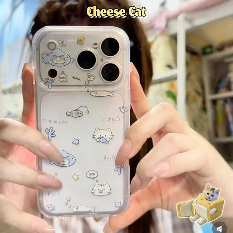trở thành 17 Pro Max Ốp điện thoại hình chú cá Kitty siêu dễ thương cho iPhone 14 15 16 13 12 11 Pro Max Xs Maz XR