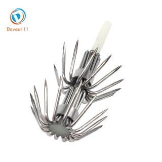Dovewill 10 Chiếc Thép Không Gỉ Dạ Quang Mực Dụ Móc Câu Cá Egi Jig Móc 020