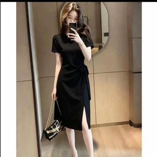 [Mặc nhỏ dễ thương] Váy ngắn tay màu tím khí chất đơn giản kiểu Pháp dành cho nữ Thiết kế mùa hè Niche Váy dài eo hở chữ a