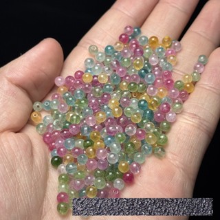 ((50 Cái) Ice Tourmaline Màu 4 Mm Ngọc Rời Hạt Kẹo Mini Hạt Tròn Nhỏ Tự Làm Vòng Tay Phụ Kiện