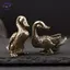 HFTOY Vintage Howling Du Trang Trí Đồng Chắc Chắn Tượng Phong Thủy Bộ Sưu Tập Tượng Để Bàn Trà Thú Cưng Trang Trí Nhà ~