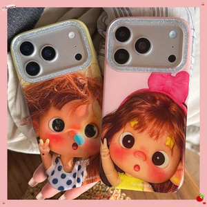 Ốp Cho iPhone 17PM 16 Pro Max 15 IMD Craft Dễ Thương 3D Yeah Họa Tiết Hoạt Hình Búp Bê Sáng Khung Camera Chống Sốc TPU Mềm Chống Trầy Xước Chống Bụi Bẩn Vỏ Điện Thoại