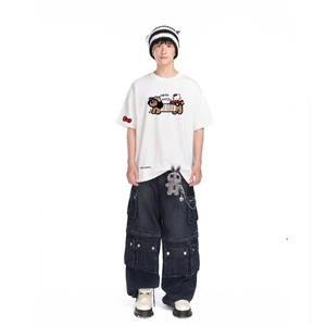 （Giao hàng 24h）Angela Áo Thun Hello Kitty x Dachshund Dog Form Oversize Unisex - Cotton 100% Cực Xịn Premium