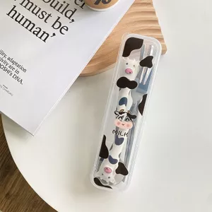 Bộ đồ ăn Tablew Đũa Bộ thìa Bộ ký túc xá sinh viên dễ thương Bộ ba mảnh Nhân viên văn phòng Bộ đồ ăn di động Lưu trữ H6.2