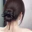 PNPIA- Low Bun Bướm Nút Mô Phỏng Hoa Bud Head Tóc Giả Kẹp Tóc Bun Lộn Xộn Tóc Thẳng Nối Dài Cho Dễ Dàng Updo Móng Vuốt Tổng Hợp Xộn Tóc Bun Dành Cho Nữ
