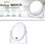 Gương phóng đại DELMER 5x, có chân đế Gương mỹ phẩm để bàn hai mặt, Acrylic linh hoạt đa năng 360° Bàn xoay trang điểm gương trang điểm