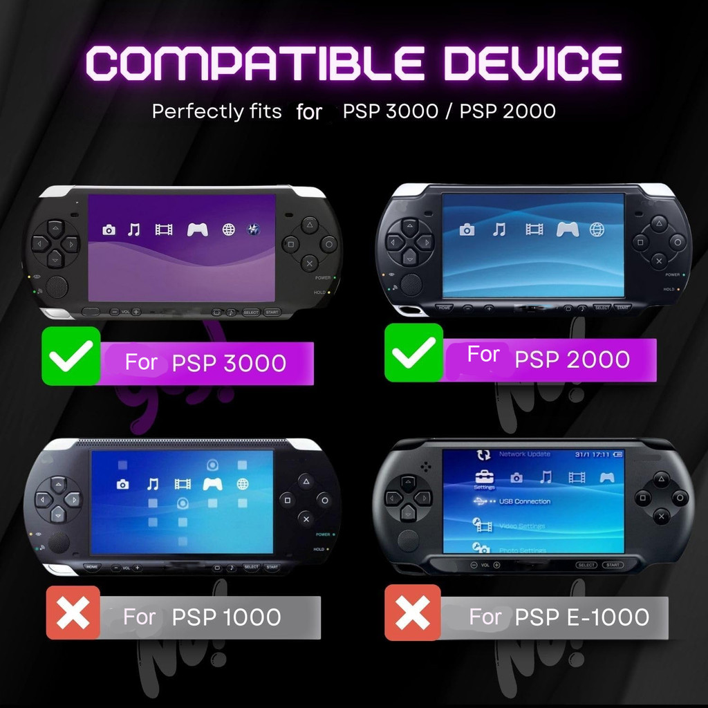 Vỏ cứng trong suốt PC trong suốt cho PSP Series & PSV 1000 Vỏ bảo vệ bảng điều khiển cầm tay cho phụ kiện Sony PSP 2000 | BigBuy360 - bigbuy360.vn