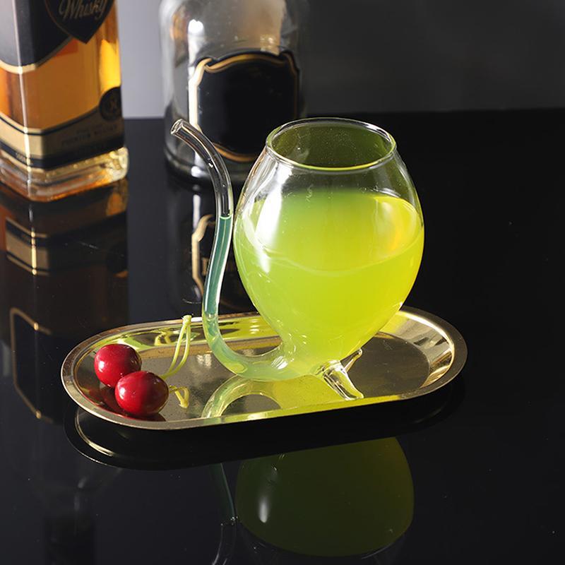 ECK Rượu Whisky Thủy Tinh Chịu Nhiệt Suing Juice Sữa Uống Ống Rơm Cốc Rượu Sáng Tạo Ly Thủy Tinh Chất Lượng Cao Cốc Thủy Tinh HOT