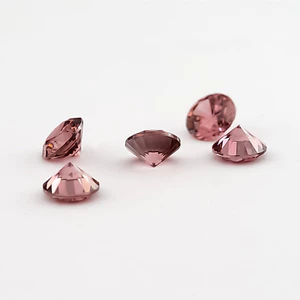 Đá CZ màu Rhodolite cắt tròn 15 hoặc 30 viên từ 3.25mm đến 10mm, phù hợp DIY trang sức